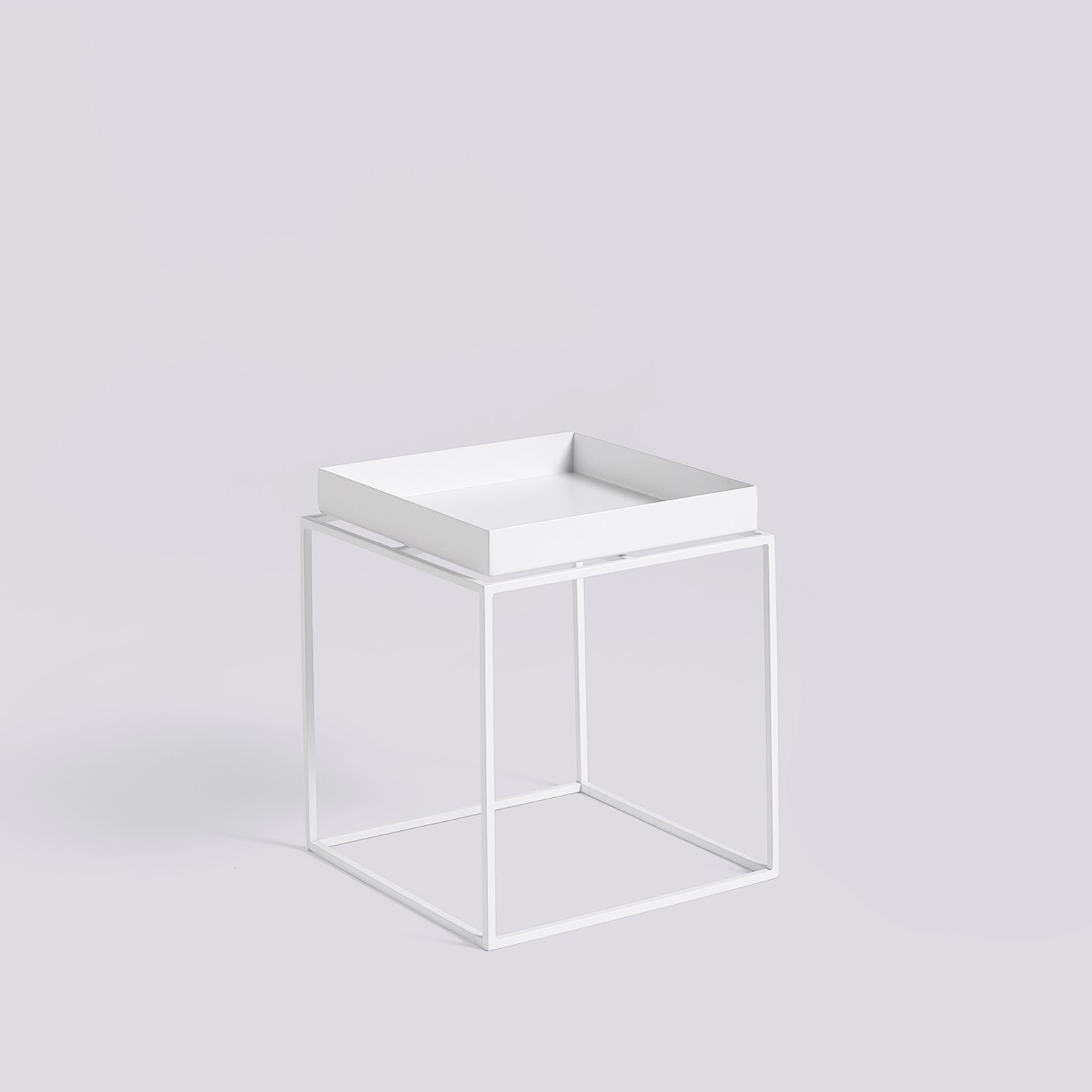 Tray Table-Small L30 x W30 x H34-White powder coated steel