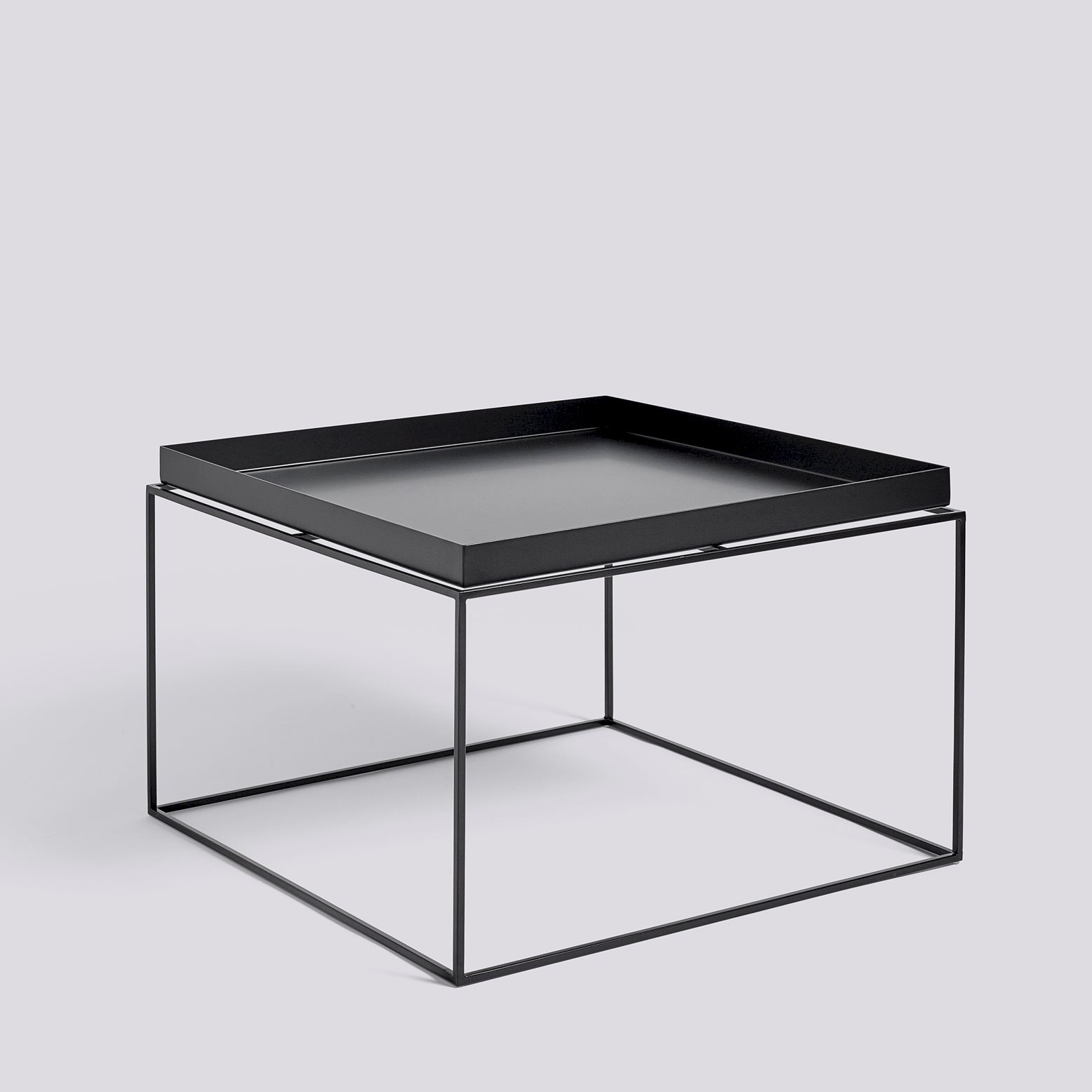 Tray Table-Coffee L60 x W60 x H39-Black powder coated steel