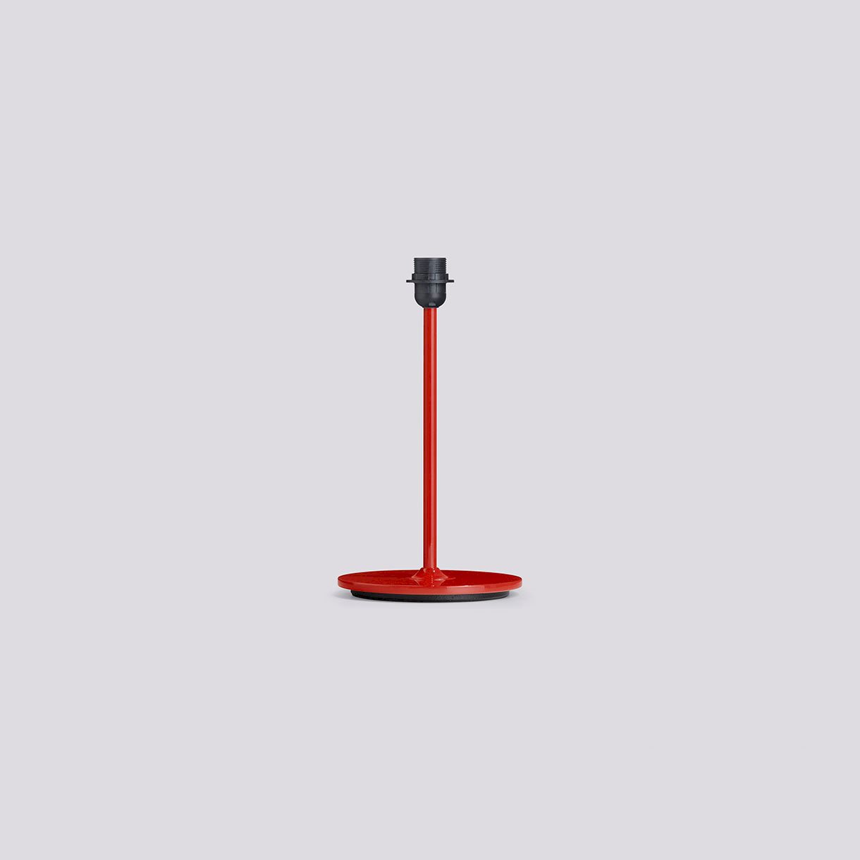 Common Table Lamp Base-Signal red powder coated steel base and stem