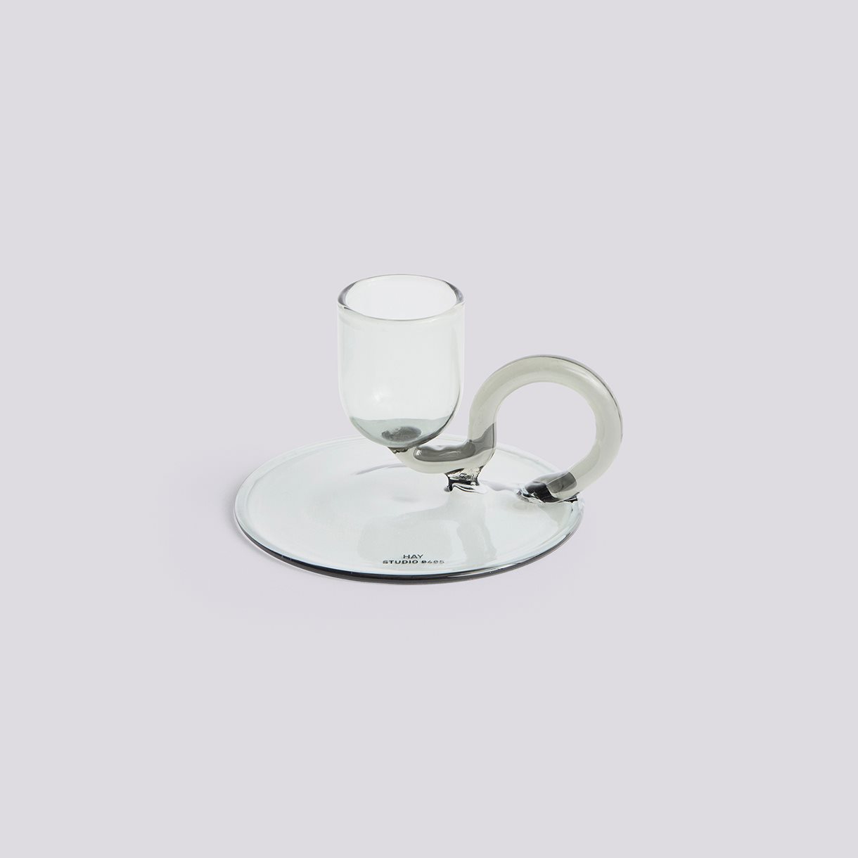 Tiny Candleholder-Curved-Grey