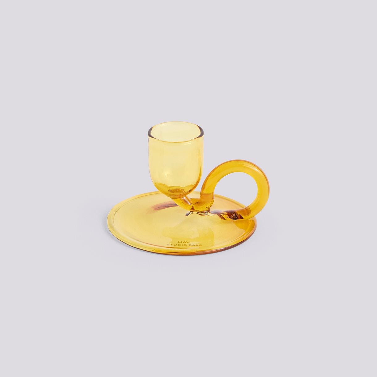 Tiny Candleholder-Curved-Yellow