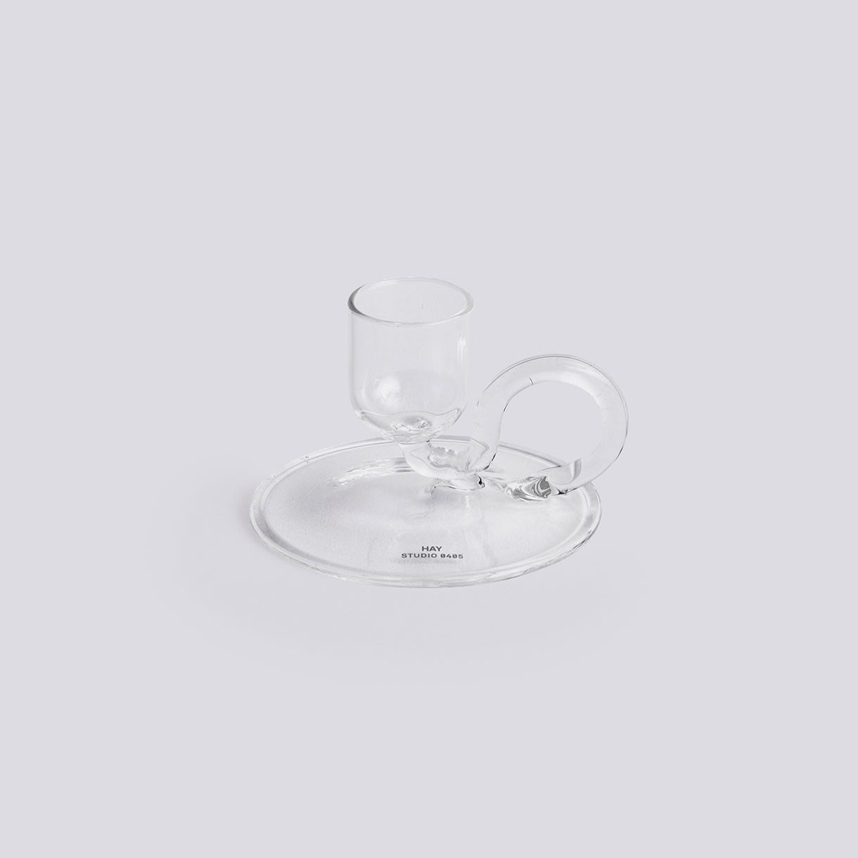 Tiny Candleholder-Curved-Clear