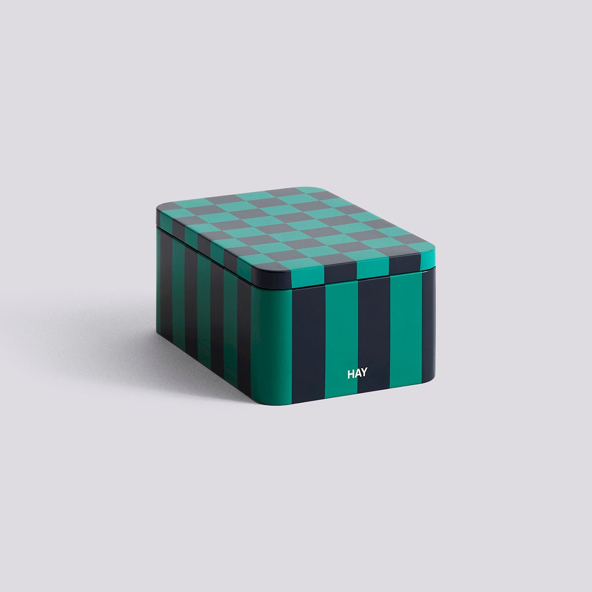 Tin Container-Small-Green and dark blue