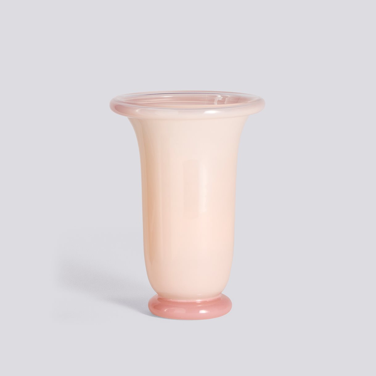 Empire Vase-Medium-Light pink with pink base