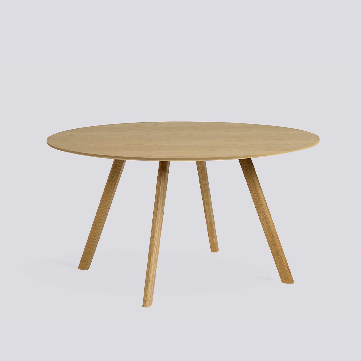 CPH25 Table Water-based lacquered oak frame-Ø140 x H74-Water-based lacquered oak veneer tabletop Water-based lacquered edge