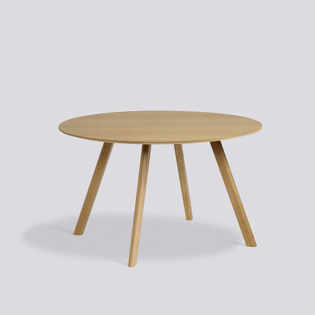 CPH25 Table Water-based lacquered oak frame-Ø120 x H74-Water-based lacquered oak veneer tabletop Water-based lacquered edge