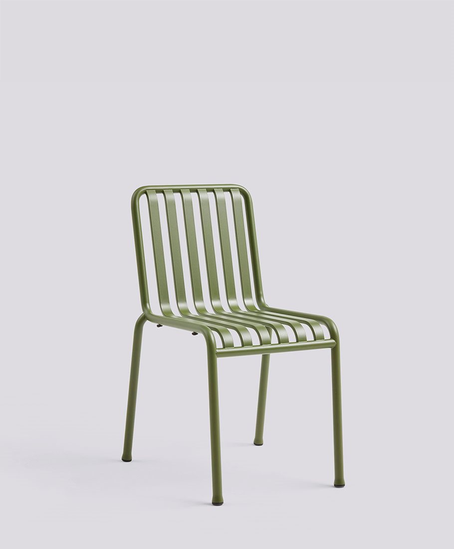 Palissade Chair-Olive powder coated steel