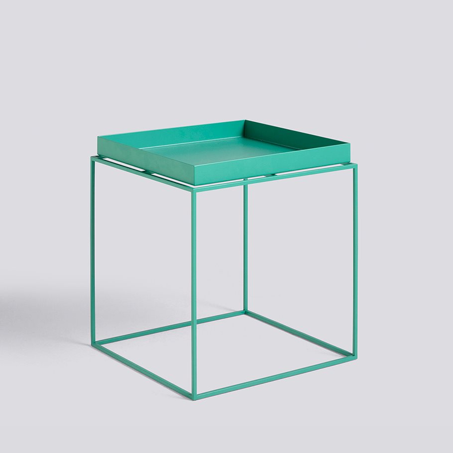 Tray Table-Medium L40 x W40 x H44-Peppermint green powder coated steel