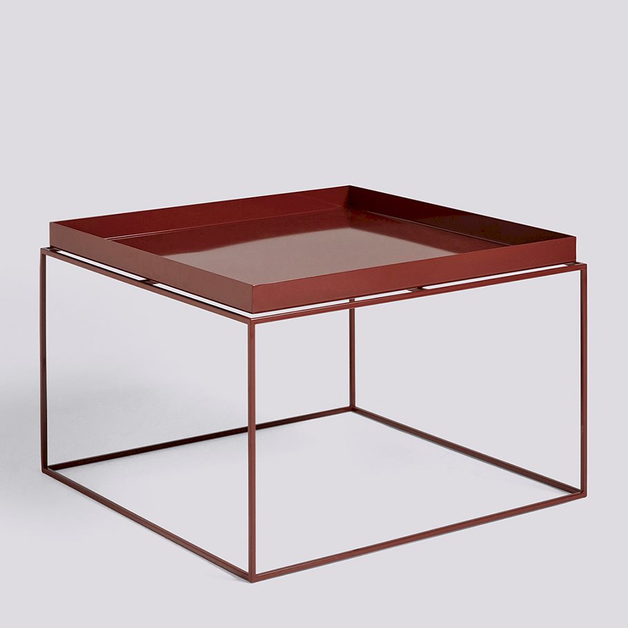 Tray Table-Coffee L60 x W60 x H39-Chocolate high gloss powder coated steel