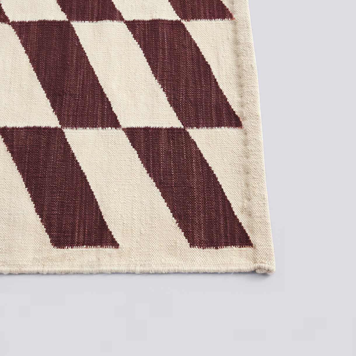 Shift Kelim Rug-W140 x L200-Burgundy