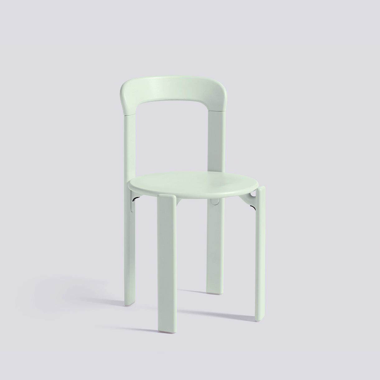 Rey Chair 4 leg base Standard glider-Soft mint water-based lacquered beech-None-None