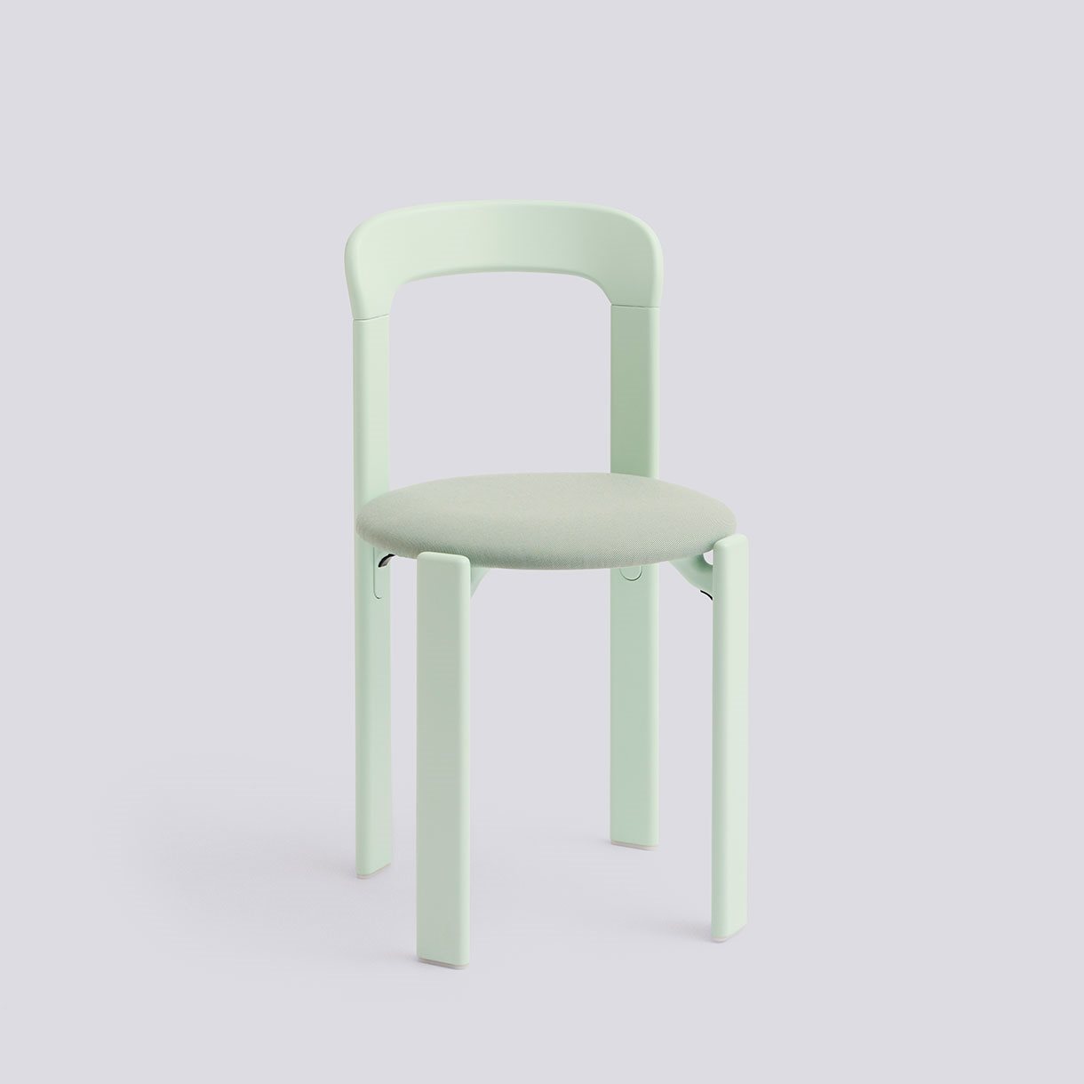 Rey Chair 4 leg base Standard glider-Soft mint water-based lacquered beech Seat upholstery-Relate-921