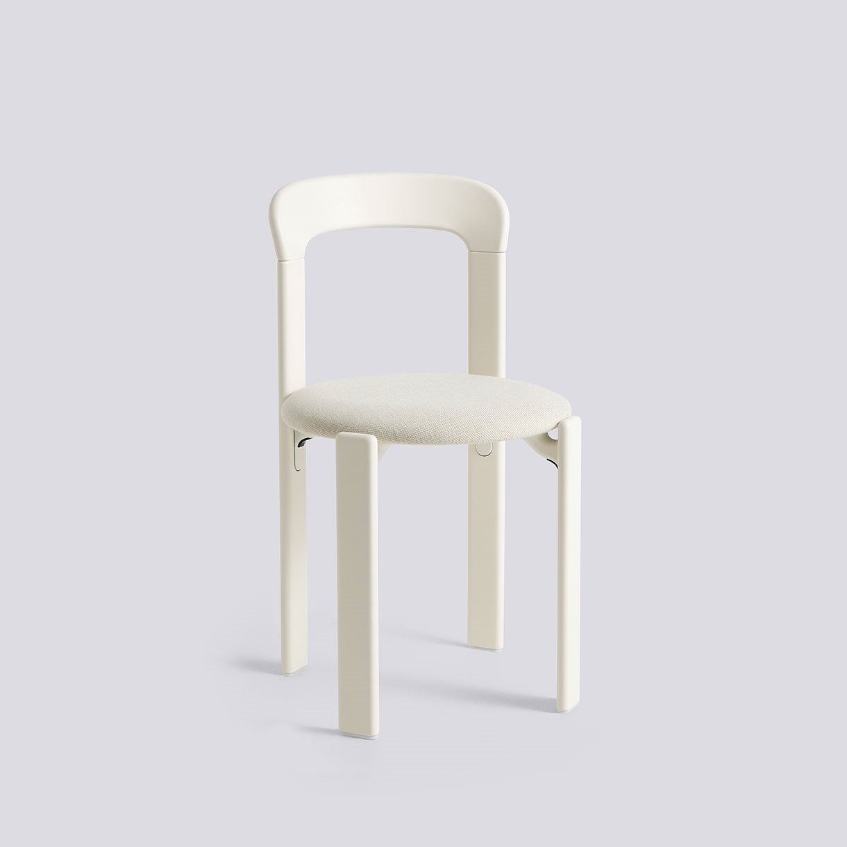 Rey Chair 4 leg base Standard glider-Cream white water-based lacquered beech Seat upholstery-Mode-011