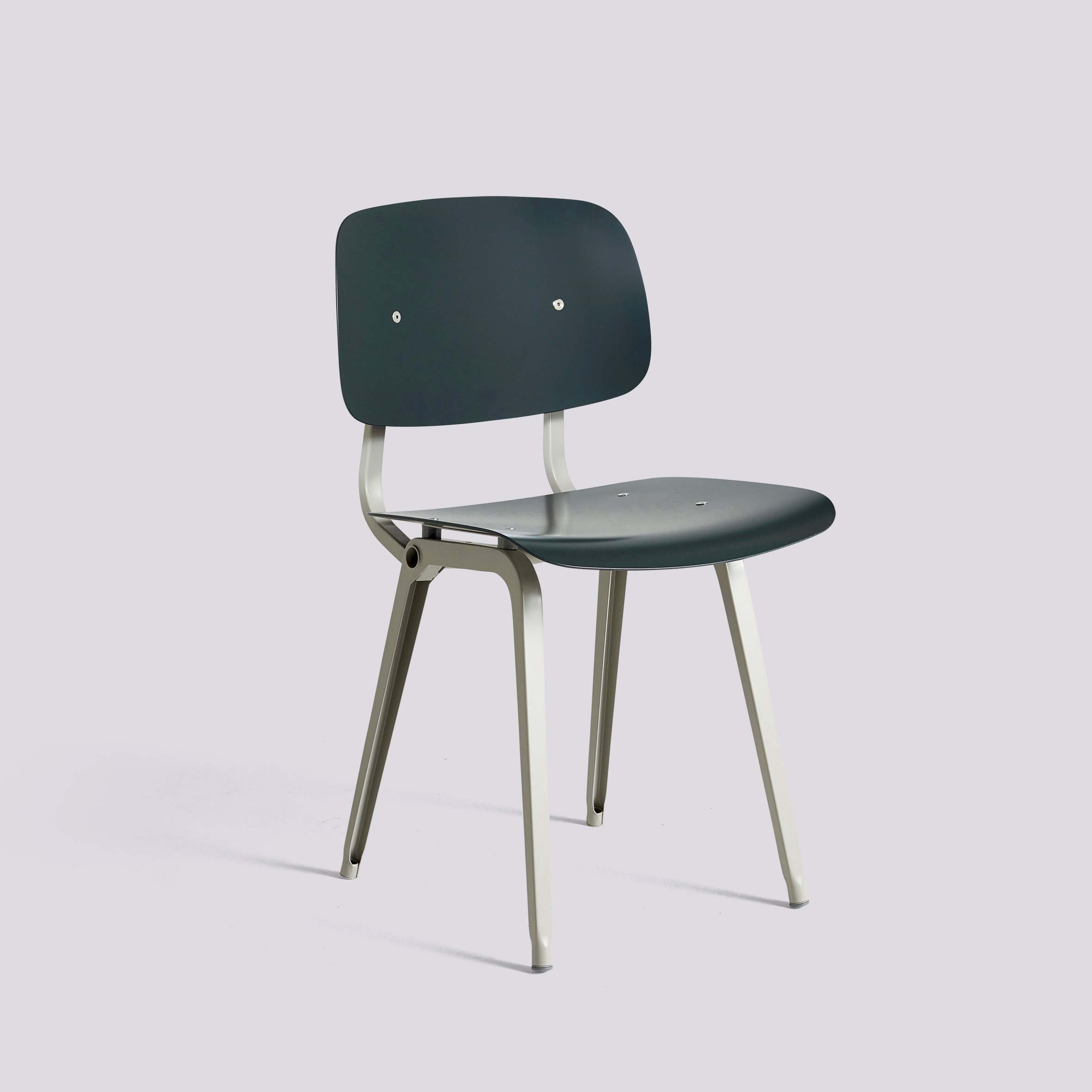 Revolt Beige powder coated steel base Standard glider 3.0-Granite grey recycled ABS seat/back