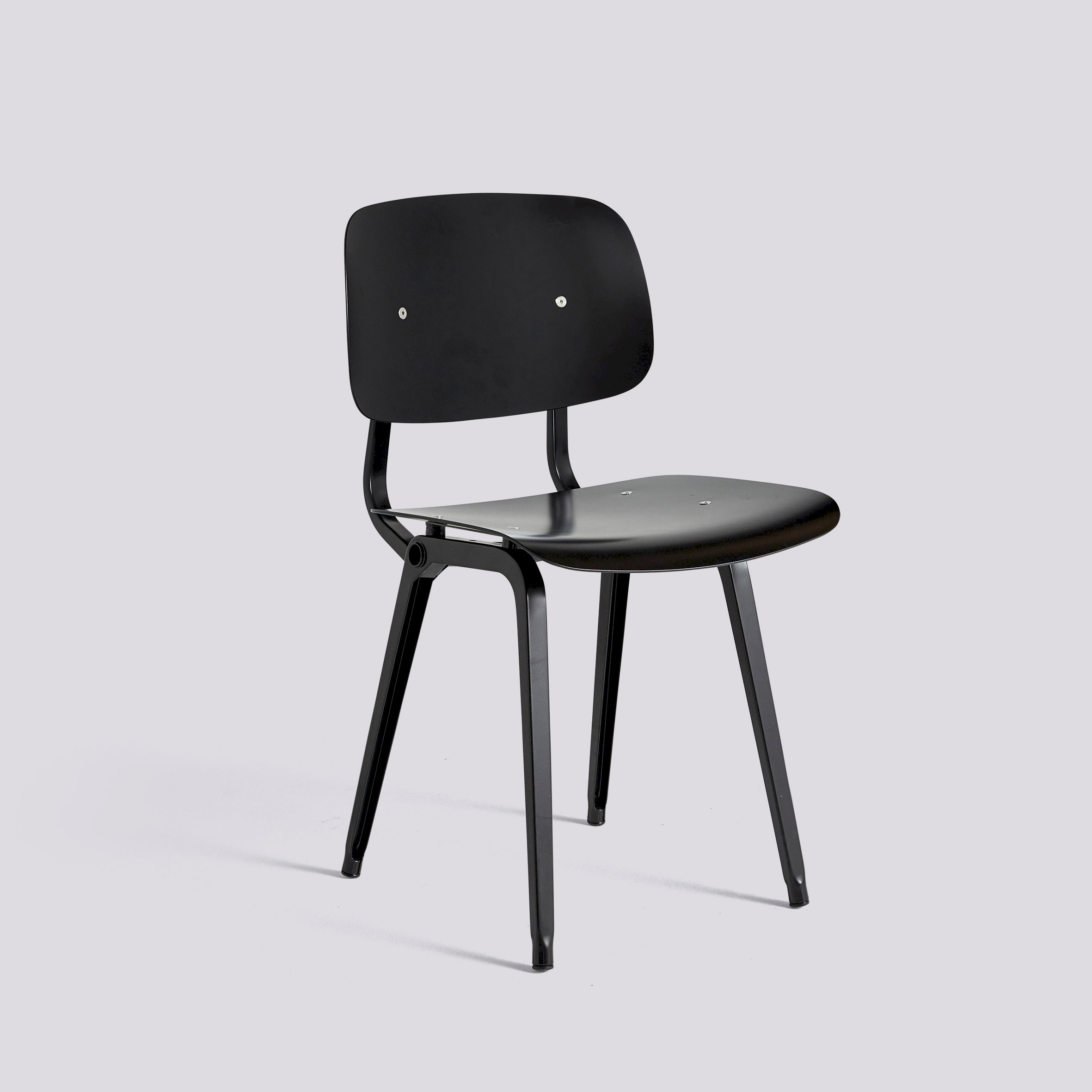 Revolt Black powder coated steel base Standard glider 3.0-Black recycled ABS seat/back