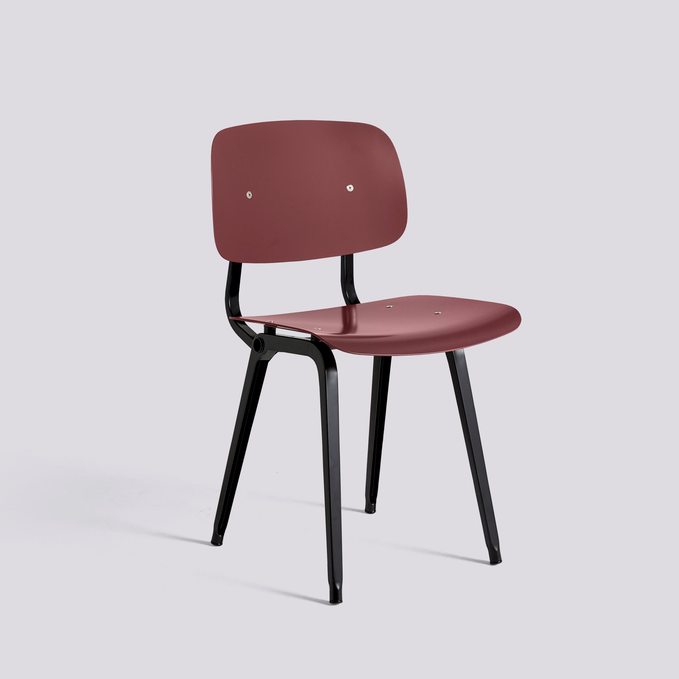 Revolt Black powder coated steel base Standard glider 3.0-Plum red recycled ABS seat/back