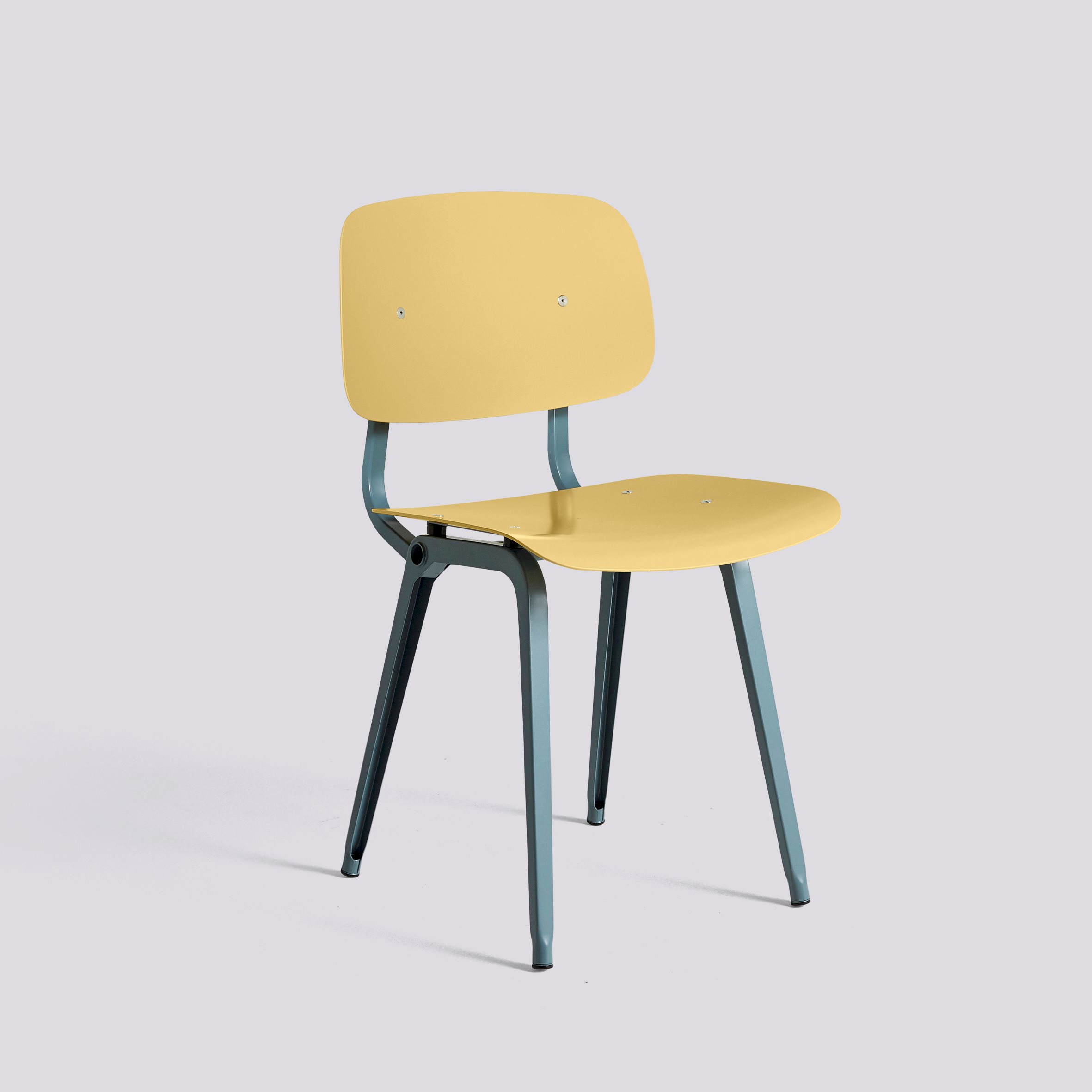 Revolt Ocean powder coated steel base Standard glider 3.0-Biscotti recycled ABS seat/back