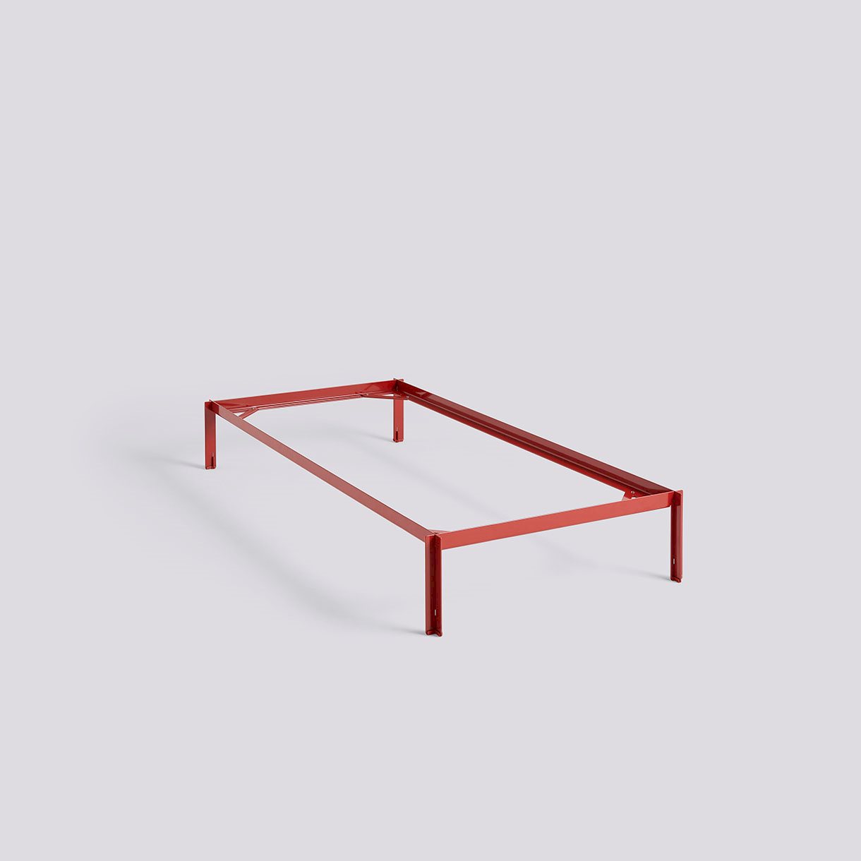 Connect Bed-W90 x L200-Maroon red powder coated steel