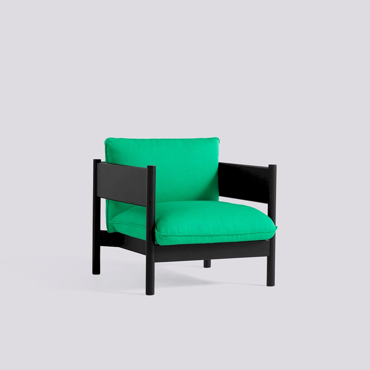 Arbour Club Armchair Black water-based lacquered solid beech frame-Upholstery-Vidar-932