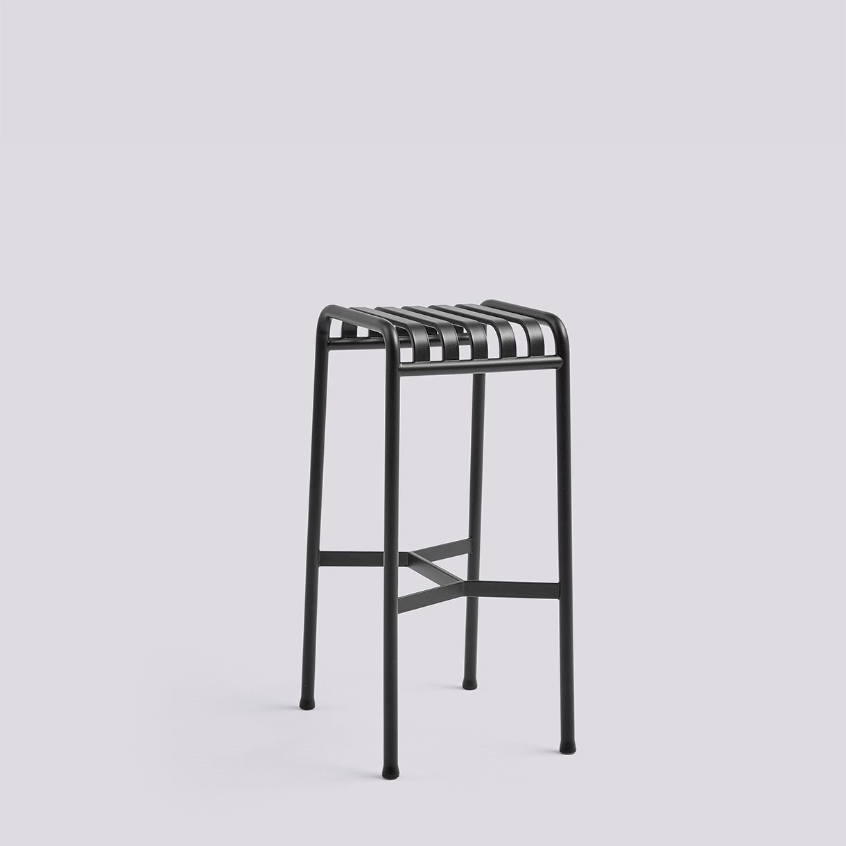 Palissade Bar Stool-Anthracite powder coated steel