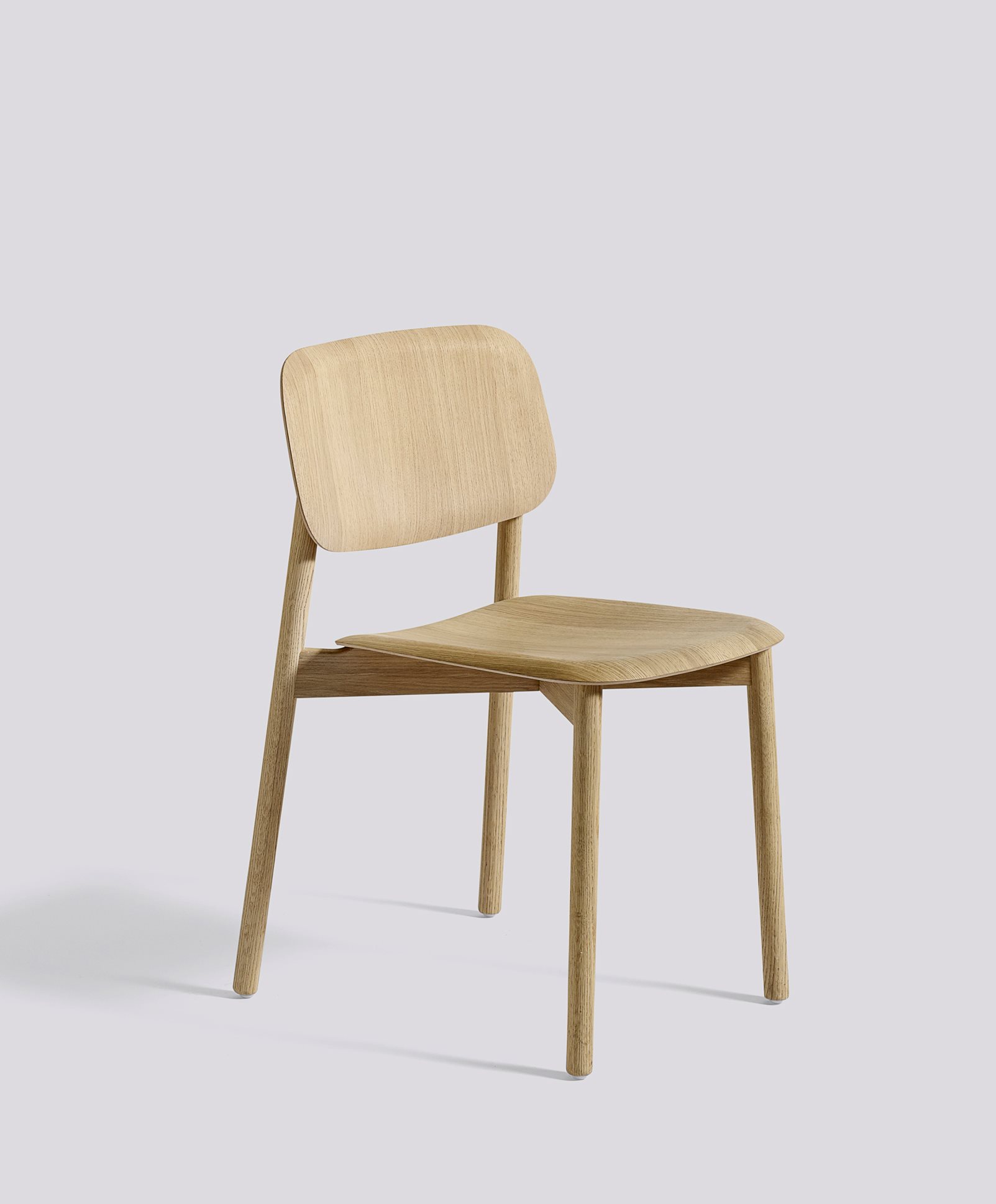 Soft Edge60 Water-based lacquered solid oak 4 leg base Standard glider-Water-based lacquered oak veneer seat/back-None-None