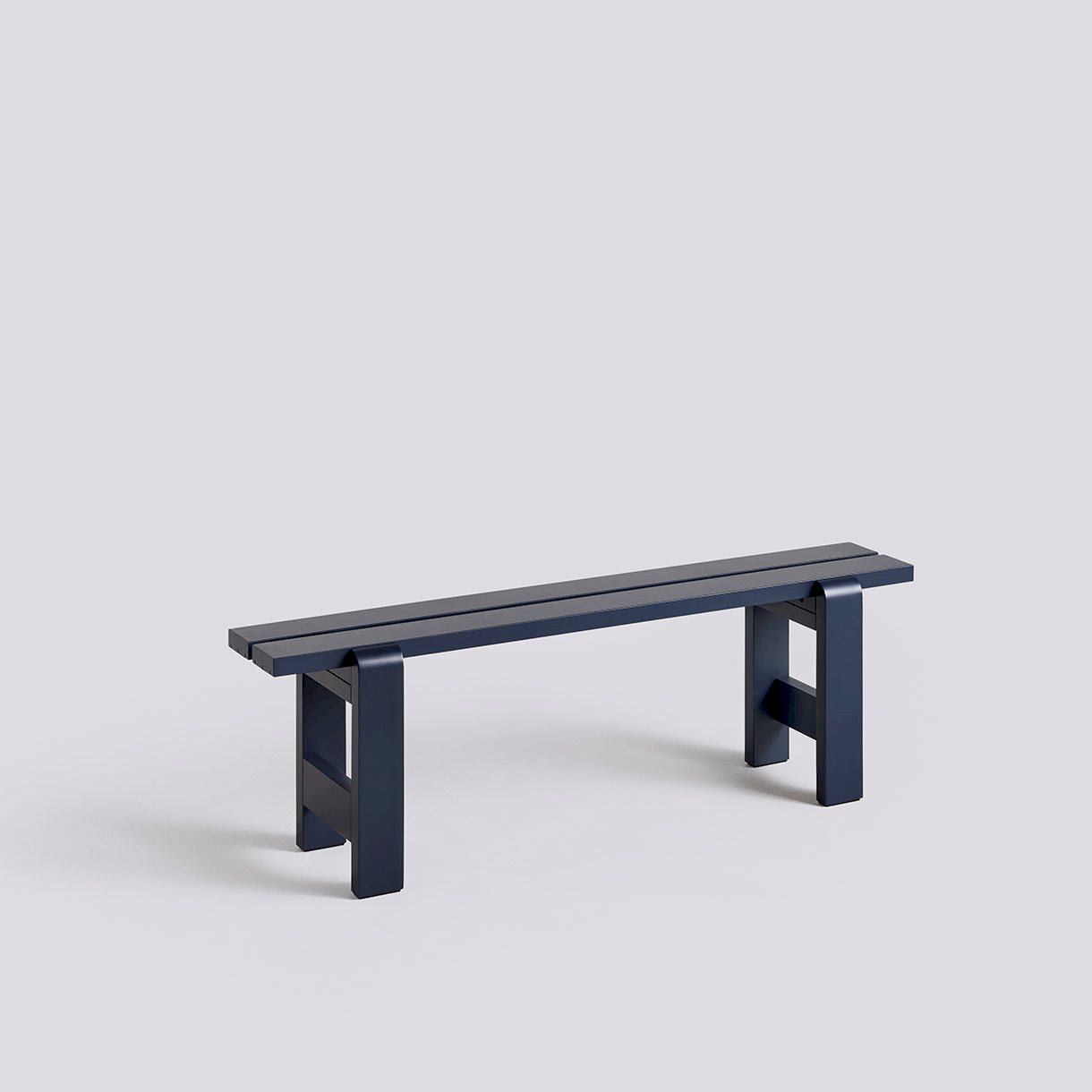 Weekday Bench-W140 x D23 x H45-Steel blue water-based lacquered pinewood
