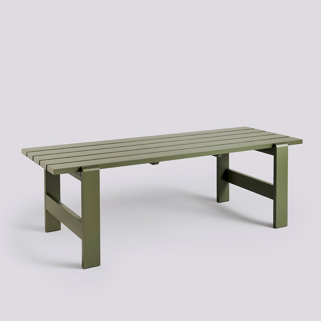 Weekday Table-L230 x W83 x H74-Olive water-based lacquered pinewood