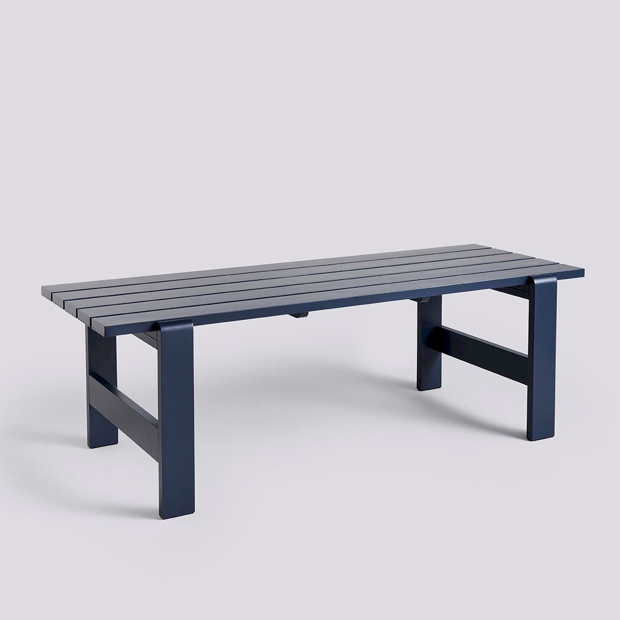 Weekday Table-L230 x W83 x H74-Steel blue water-based lacquered pinewood