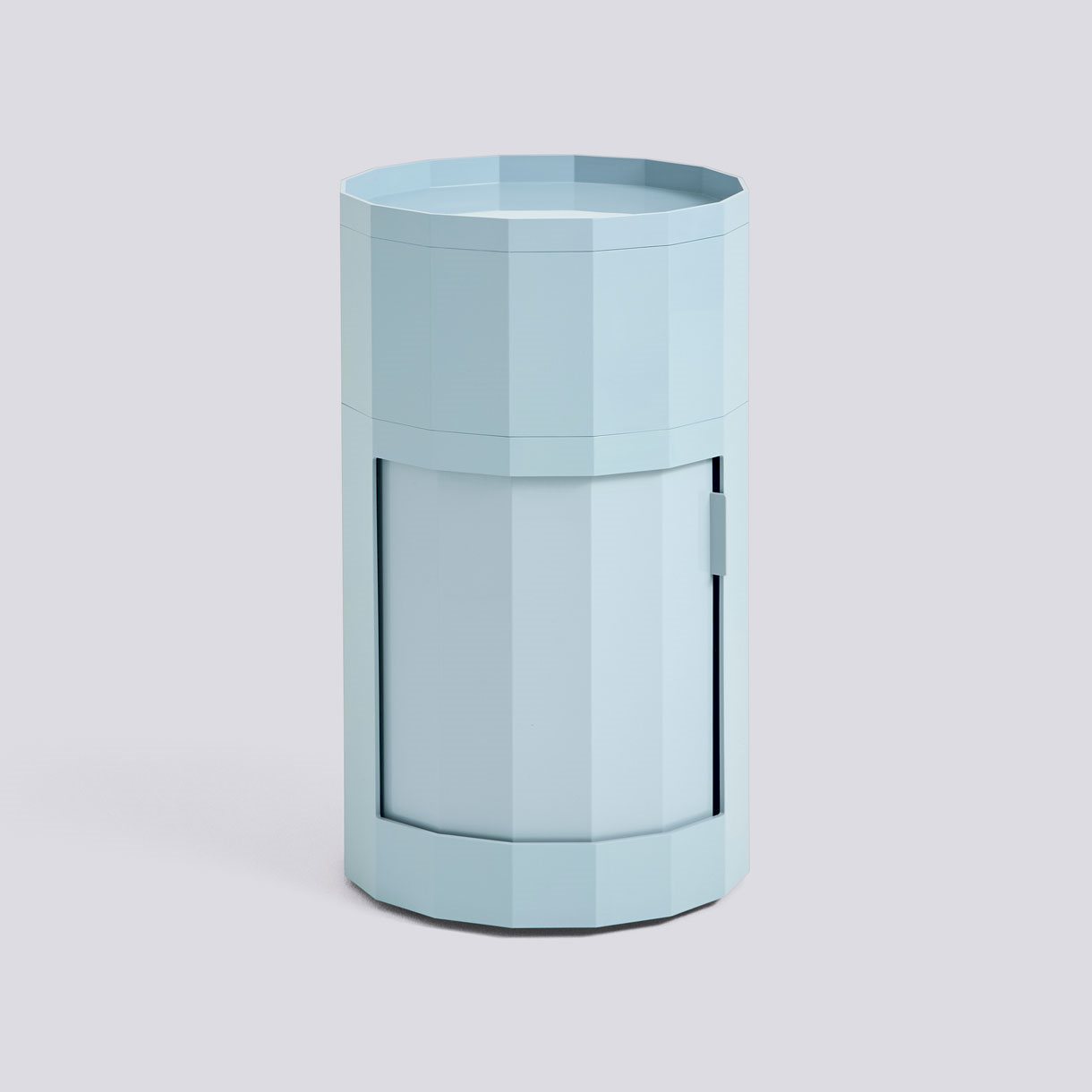 Facet Cabinet incl. feet and castors High-Misty blue