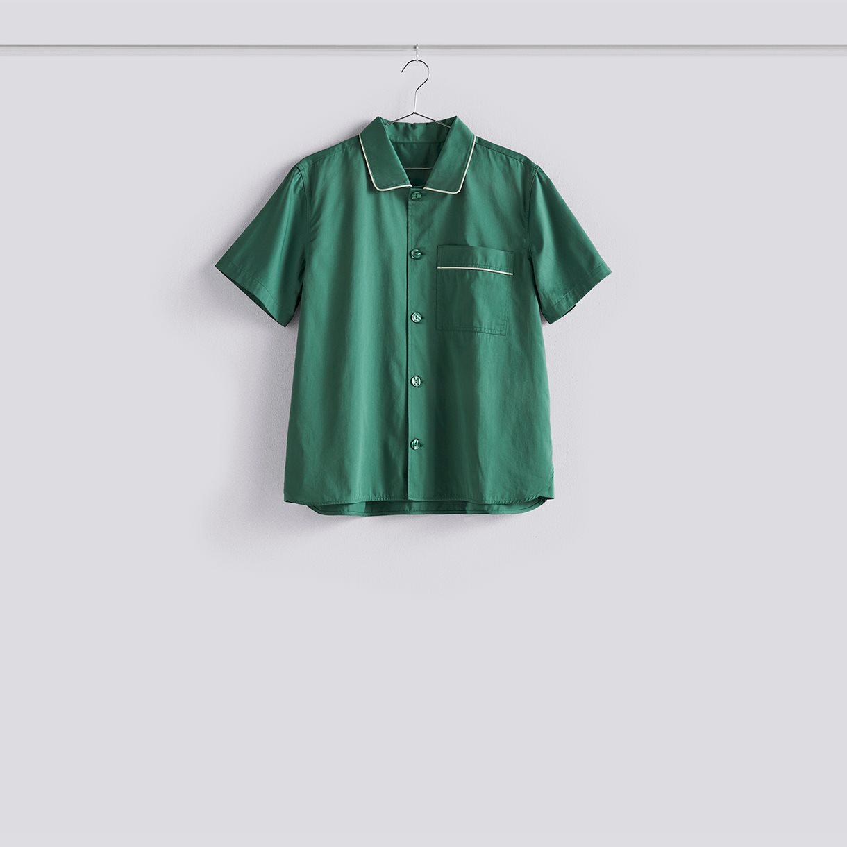 Outline Pyjama S/S Shirt-S/M-Emerald green